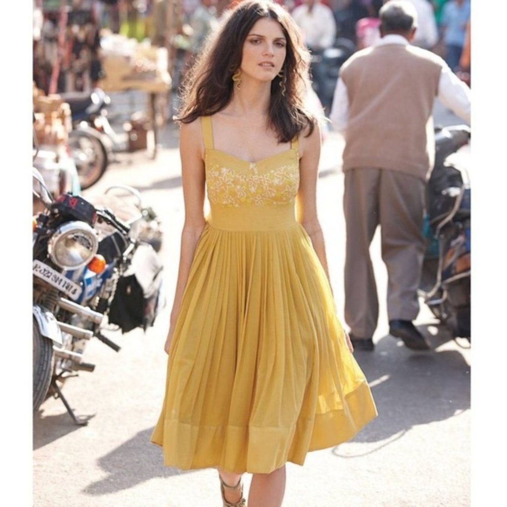 Anita Dongre x Anthropologie embroidered dress